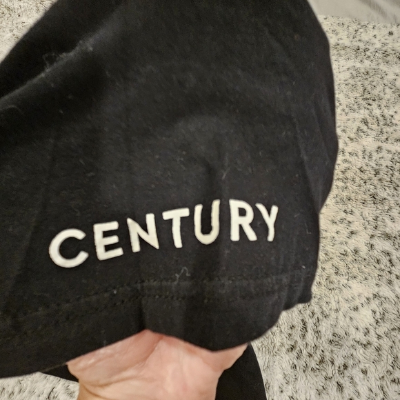 Peloton SZ M Black Short Sleeve T-Shirt White Spellout Boxy Crew Neck Cotton - Picture 5 of 7